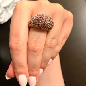 SWAROVSKI pink crystal ring